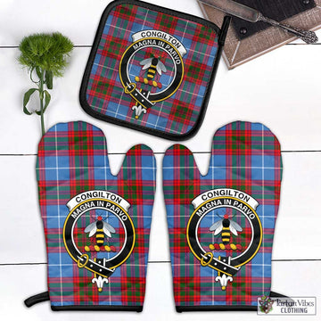 Congilton Tartan Combo Oven Mitt & Pot-Holder with Family Crest - Tartan Vibes Clothing
