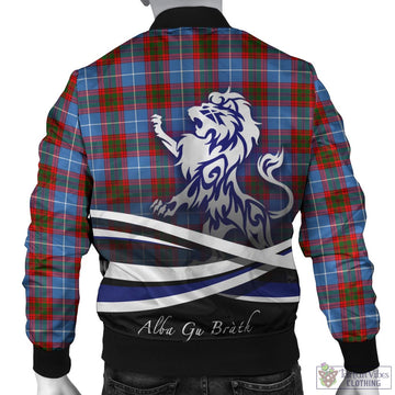 Congilton Tartan Bomber Jacket with Alba Gu Brath Regal Lion Emblem - Tartan Vibes Clothing