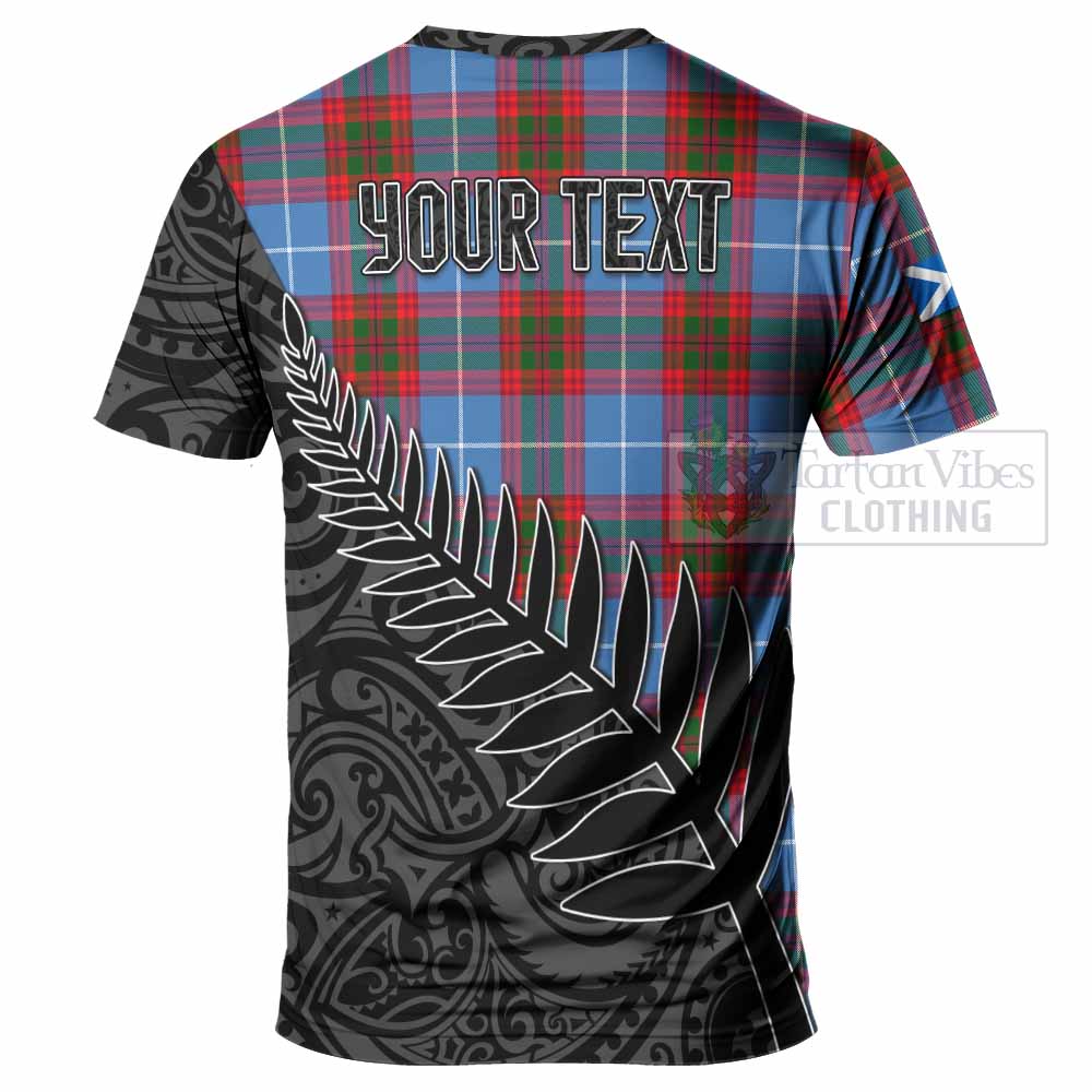 Congilton Crest Tartan T-Shirt with New Zealand Silver Fern Half Style - Tartan Vibes Clothing
