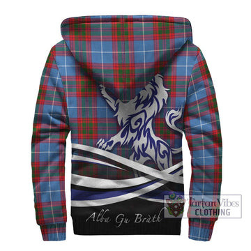 Congilton Tartan Sherpa Hoodie with Alba Gu Brath Regal Lion Emblem - Tartan Vibes Clothing