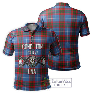 Congilton Tartan Polo Shirt with Family Crest DNA In Me Style - Tartan Vibes Clothing