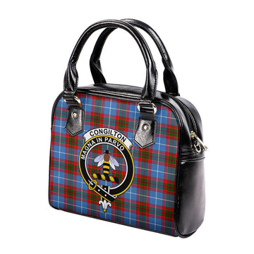 Congilton Tartan Shoulder Handbags with Family Crest - Tartan Vibes Clothing