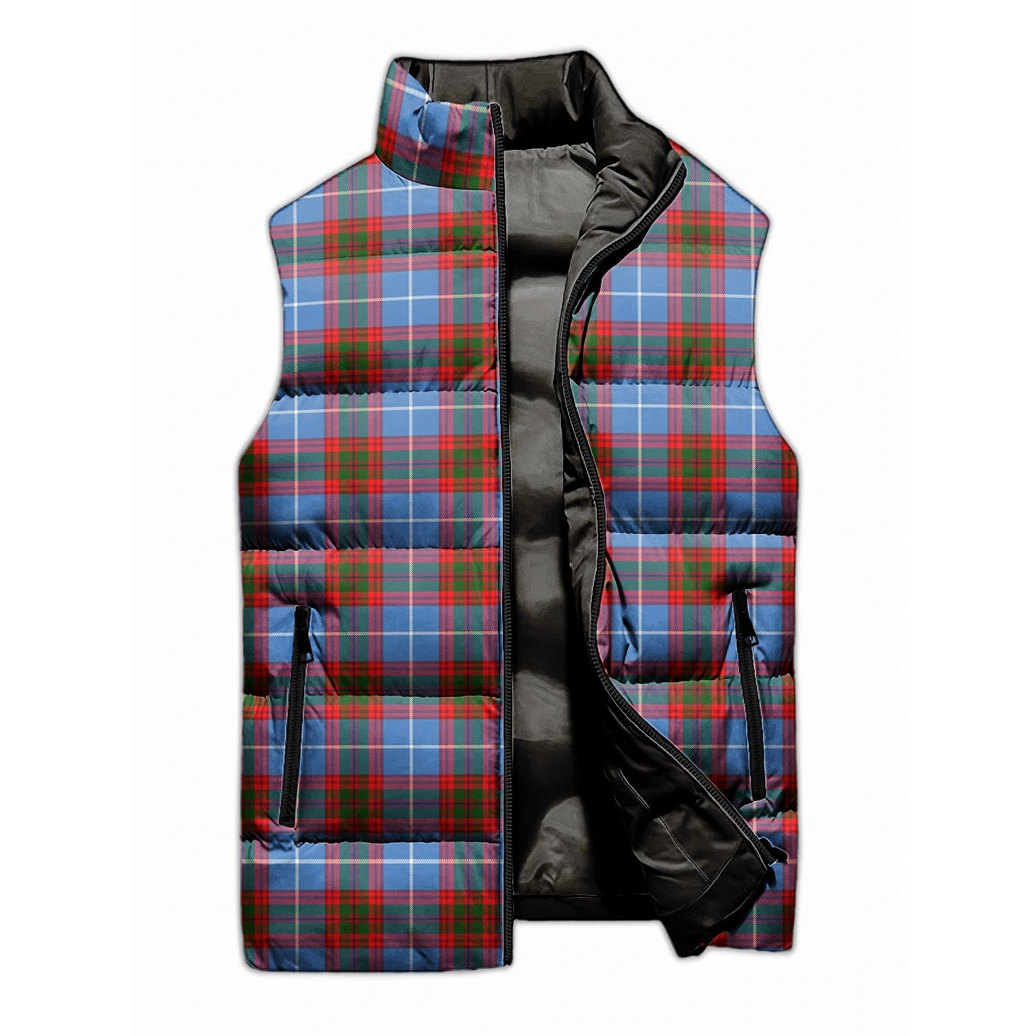 Congilton Tartan Sleeveless Puffer Jacket Unisex M - Tartan Vibes Clothing