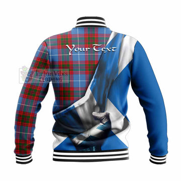Congilton Tartan Baseball Jacket with Family Crest Scotland Patriotic Style - Tartan Vibes Clothing