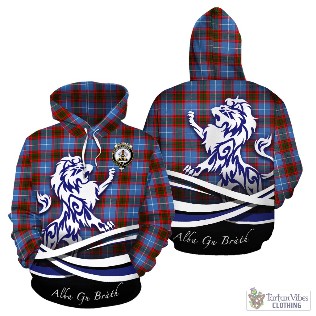 Congilton Tartan Hoodie with Alba Gu Brath Regal Lion Emblem - Tartan Vibes Clothing