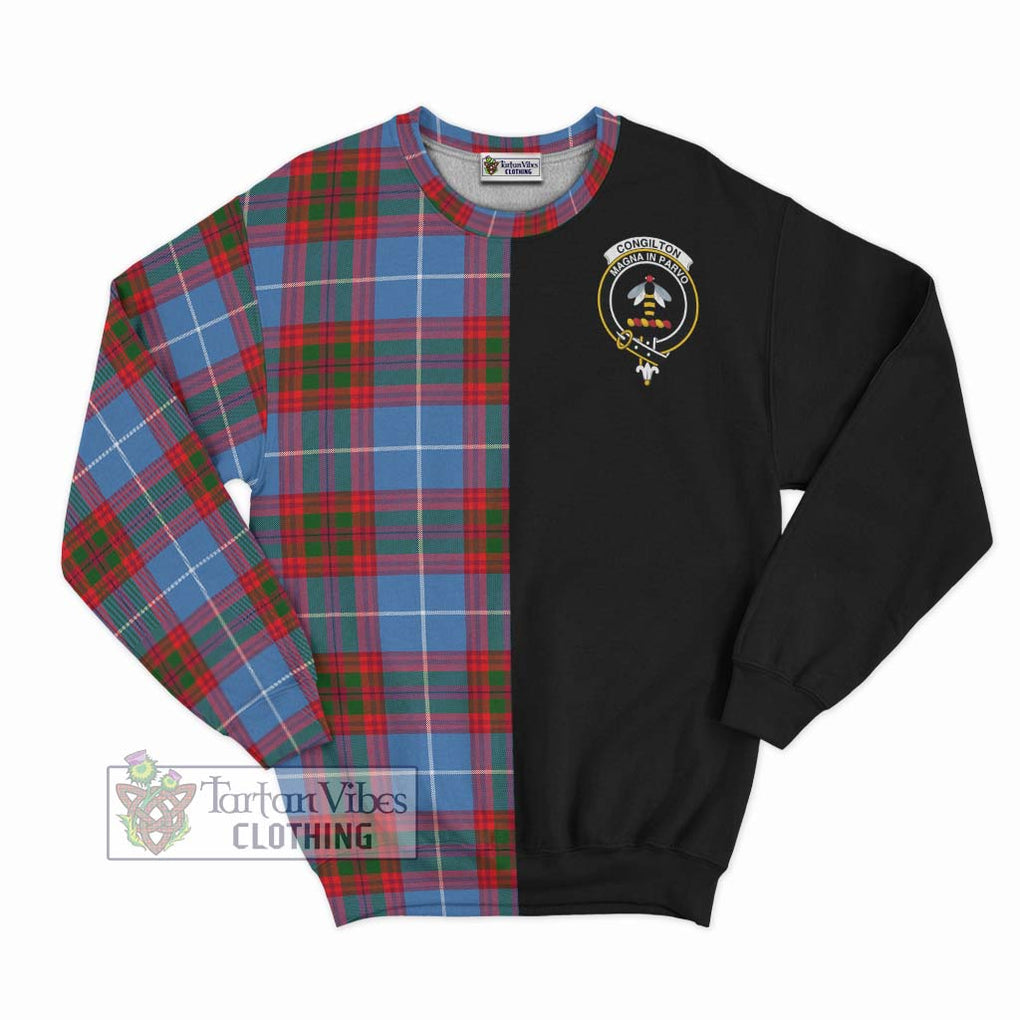 Congilton Tartan Sweatshirt with Family Crest and Half Of Me Style - Tartan Vibes Clothing