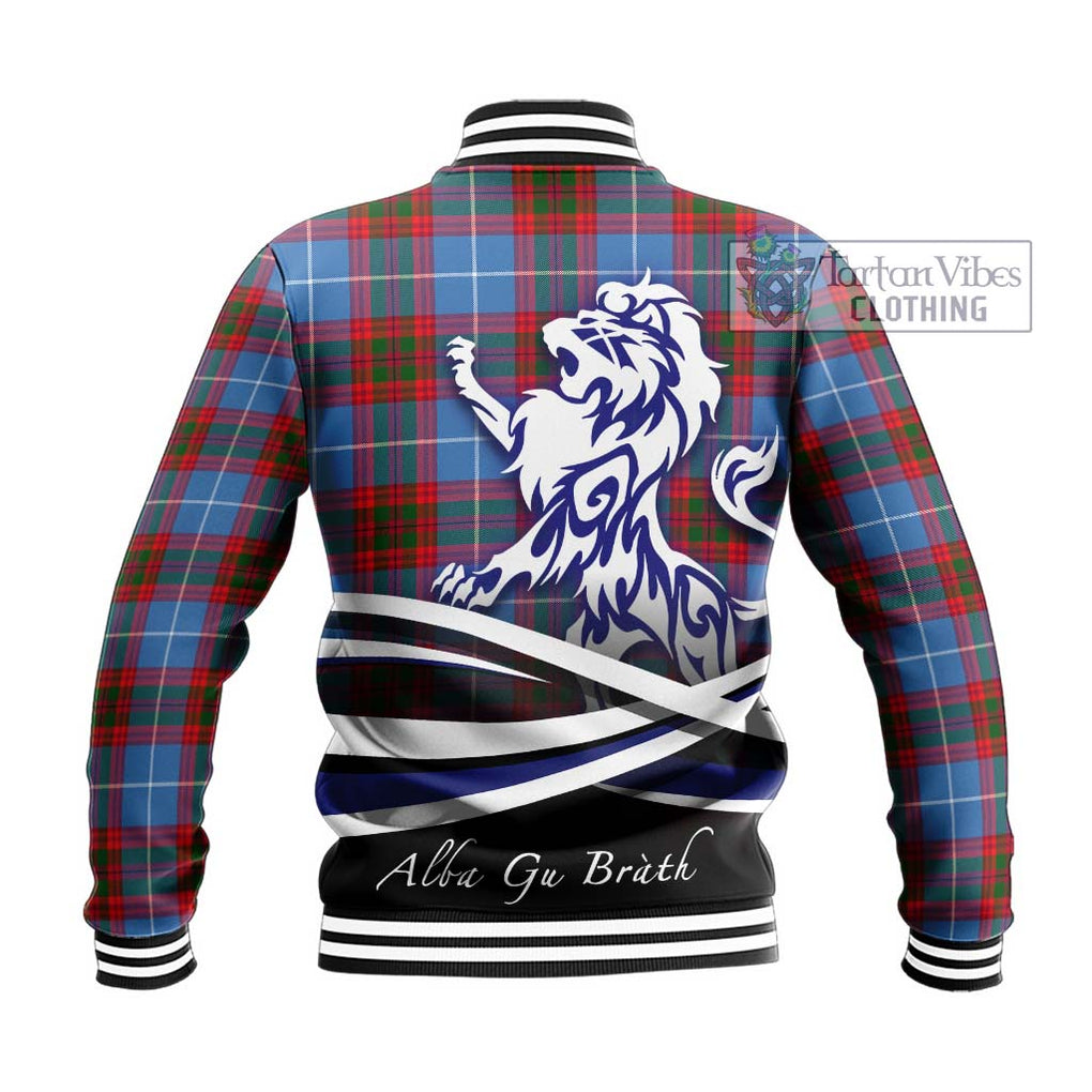 Congilton Tartan Baseball Jacket with Alba Gu Brath Regal Lion Emblem - Tartan Vibes Clothing