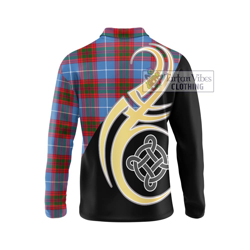 Congilton Tartan Long Sleeve Polo Shirt with Family Crest and Celtic Symbol Style - Tartan Vibes Clothing