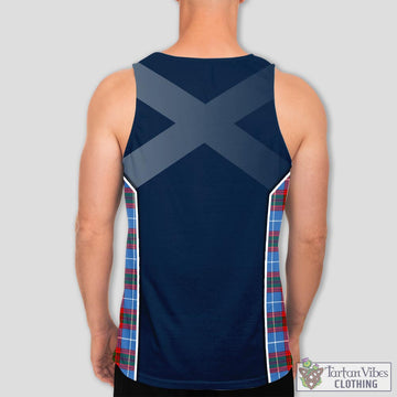Congilton Tartan Men's Tanks Top with Family Crest and Scottish Thistle Vibes Sport Style