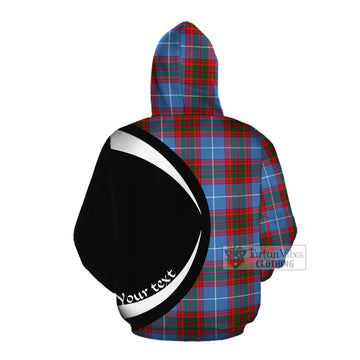 Congilton Tartan Cotton Hoodie with Family Crest Circle Style Pullover Hoodie - Tartan Vibes Clothing