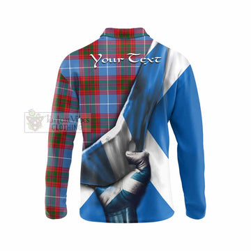 Congilton Tartan Long Sleeve Polo Shirt with Family Crest Scotland Patriotic Style - Tartan Vibes Clothing