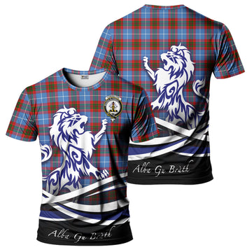 Congilton Tartan T-Shirt with Alba Gu Brath Regal Lion Emblem - Tartan Vibes Clothing