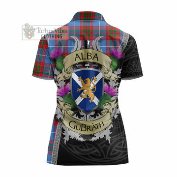 Congilton Tartan Family Crest Women's Polo Shirt Lion Rampant Royal Thistle Shield Celtic Inspired - Tartan Vibes Clothing
