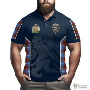 Congilton Tartan Men's Polo Shirt with Family Crest and Lion Rampant Vibes Sport Style - Tartan Vibes Clothing