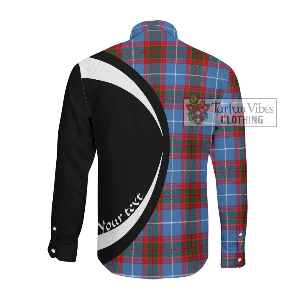 Congilton Tartan Long Sleeve Button Up with Family Crest Circle Style Men's Shirt - Tartan Vibes Clothing