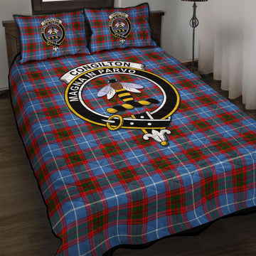 Congilton Tartan Quilt Bed Set with Family Crest - Tartan Vibes Clothing