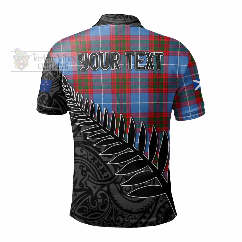 Congilton Crest Tartan Polo Shirt with New Zealand Silver Fern Half Style - Tartan Vibes Clothing