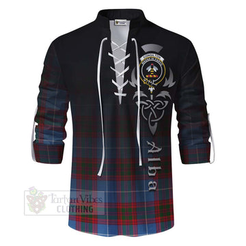 Congilton Tartan Ghillie Kilt Shirt Featuring Alba Gu Brath Family Crest Celtic Inspired - Tartan Vibes Clothing