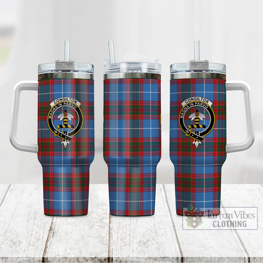 Congilton Tartan Tumbler with Handle with Family Crest - Tartan Vibes Clothing