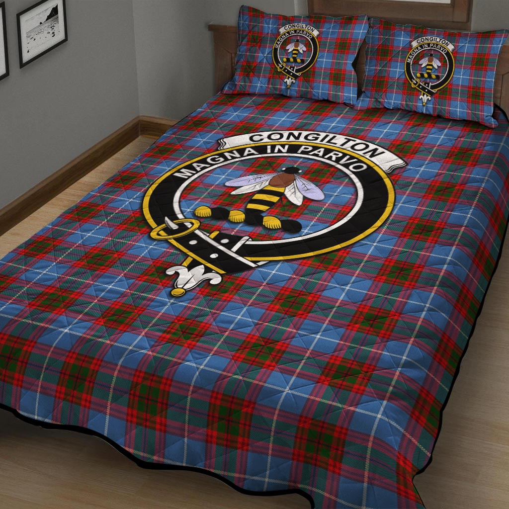 Congilton Tartan Quilt Bed Set with Family Crest - Tartan Vibes Clothing