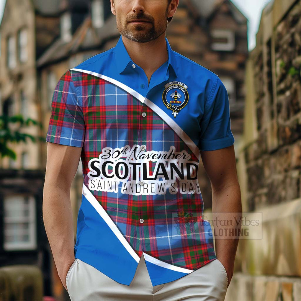 Congilton Family Crest Tartan Hawaiian Shirt Celebrate Saint Andrew's Day in Style - Tartan Vibes Clothing