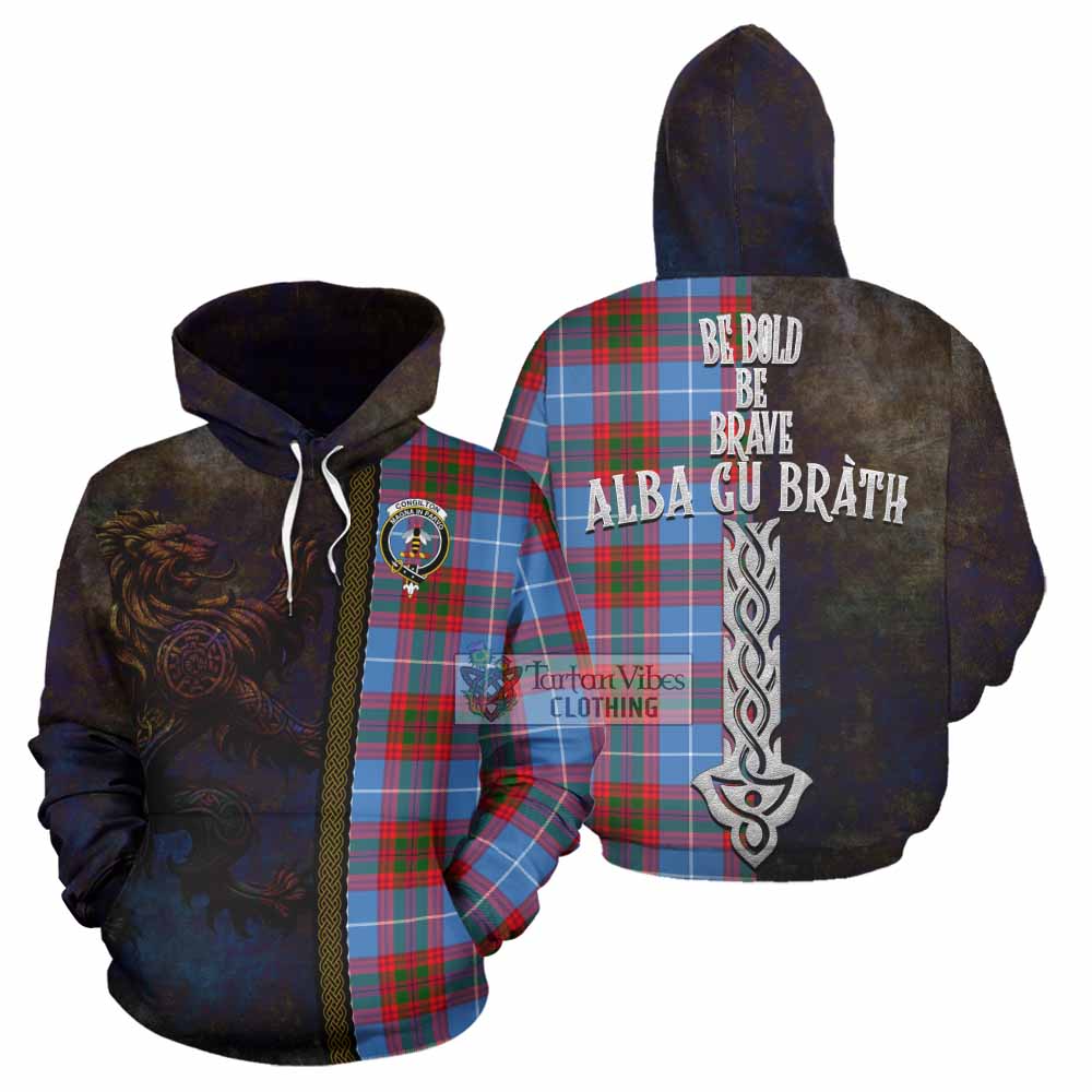 Congilton Tartan Family Crest Hoodie Alba Gu Brath Be Brave Lion Ancient Style - Tartan Vibes Clothing