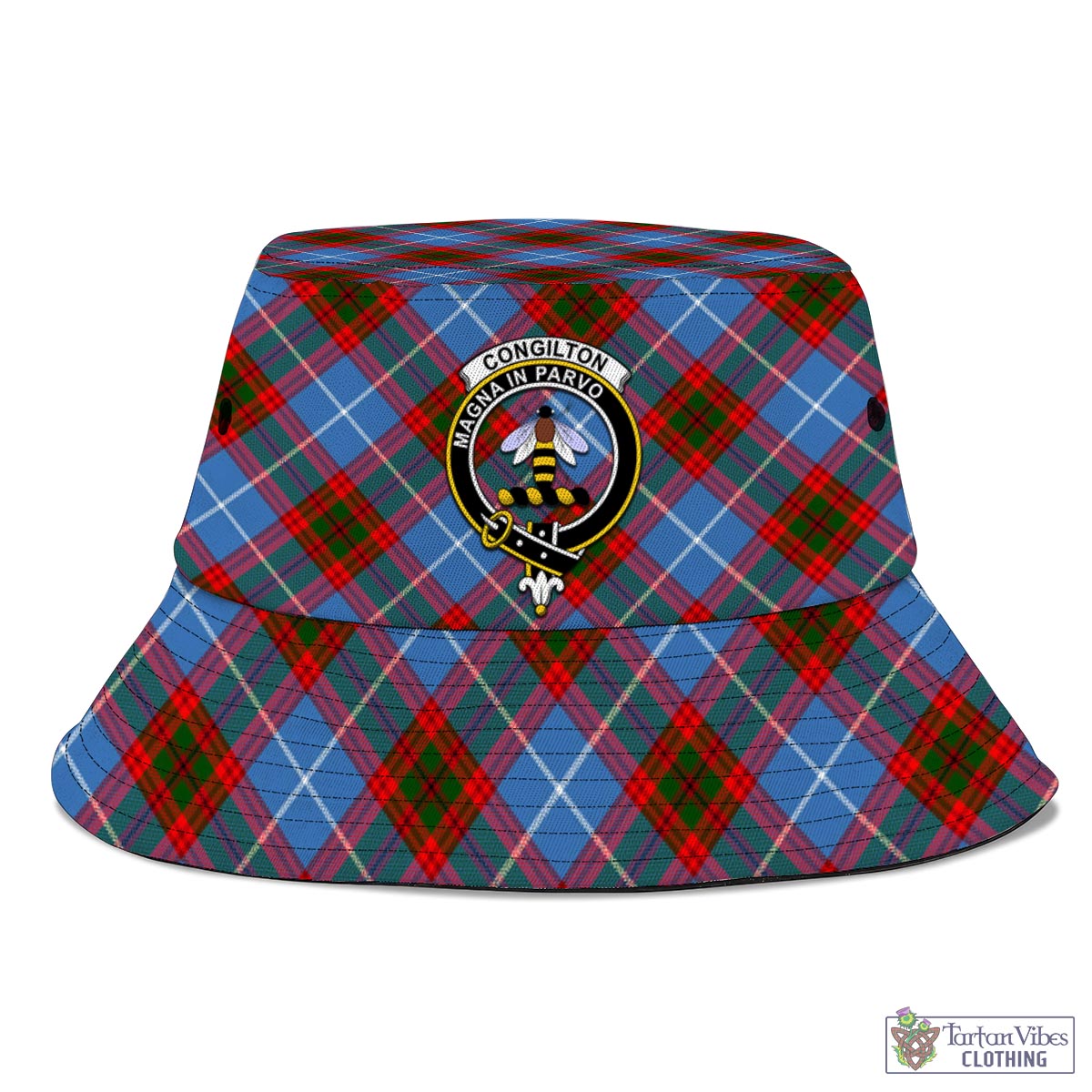 Congilton Tartan Bucket Hat with Family Crest - Tartan Vibes Clothing