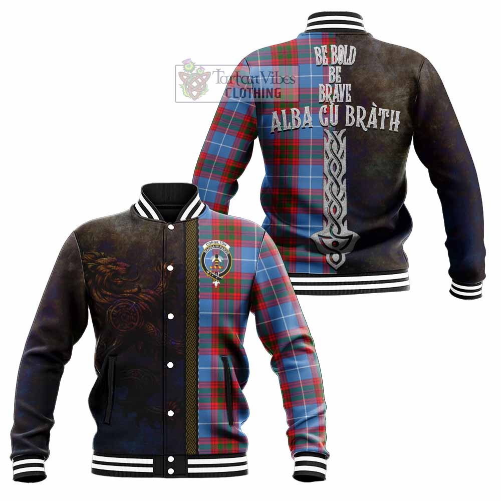 Congilton Tartan Family Crest Baseball Jacket Alba Gu Brath Be Brave Lion Ancient Style - Tartan Vibes Clothing