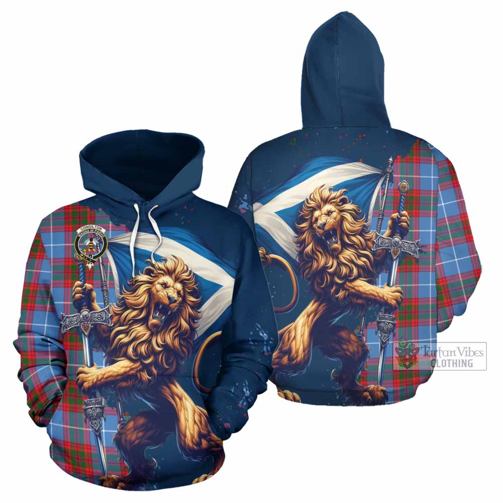 Congilton Tartan Family Crest Hoodie with Scottish Majestic Lion - Tartan Vibes Clothing