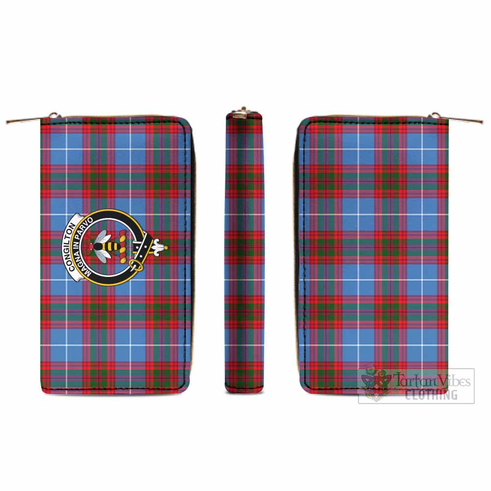 Congilton Tartan Women's Leather Wallet with Family Crest - Tartan Vibes Clothing
