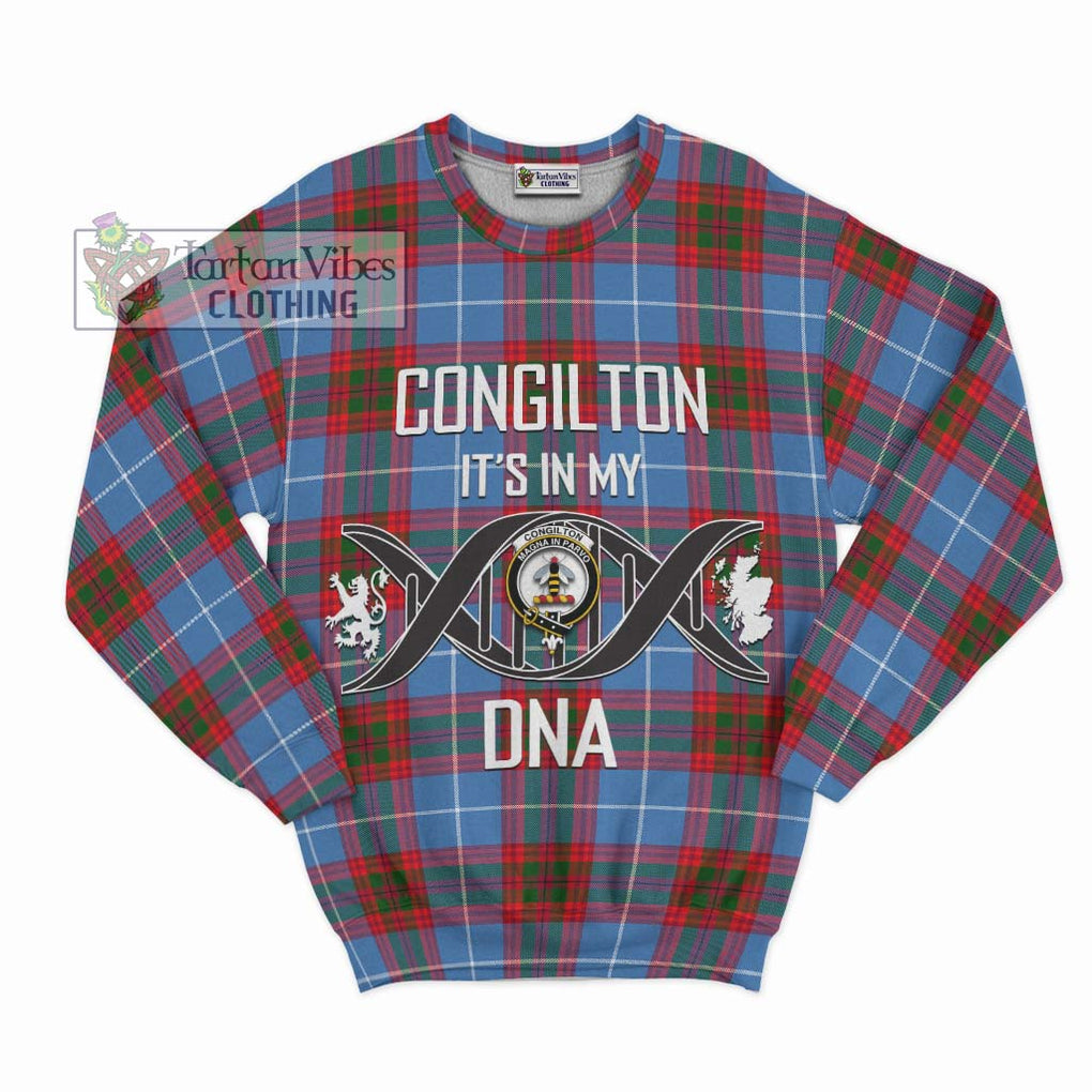 Congilton Tartan Sweatshirt with Family Crest DNA In Me Style - Tartan Vibes Clothing
