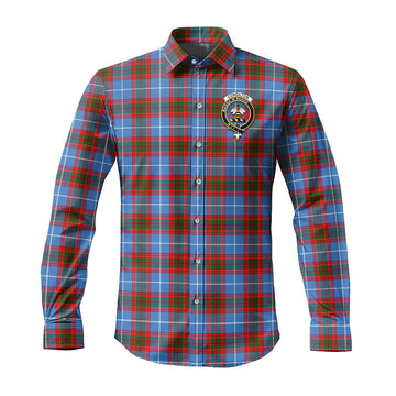 Congilton Tartan Long Sleeve Button Up Shirt with Family Crest Men's Shirt - Tartan Vibes Clothing