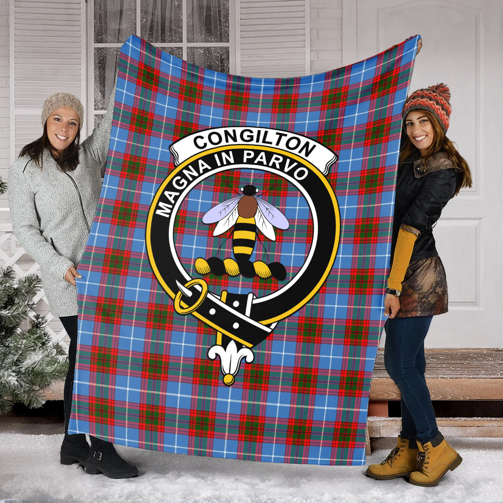 Congilton Tartan Blanket with Family Crest - Tartan Vibes Clothing