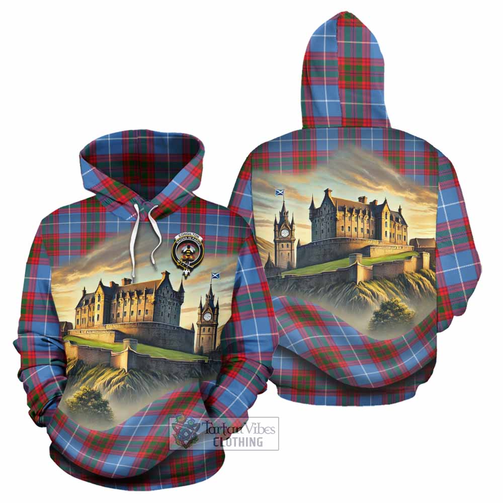 Congilton Tartan Family Crest Hoodie with Scottish Ancient Castle Style - Tartan Vibes Clothing