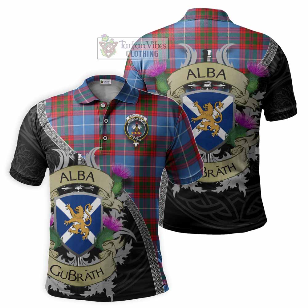 Congilton Tartan Family Crest Polo Shirt Lion Rampant Royal Thistle Shield Celtic Inspired - Tartan Vibes Clothing