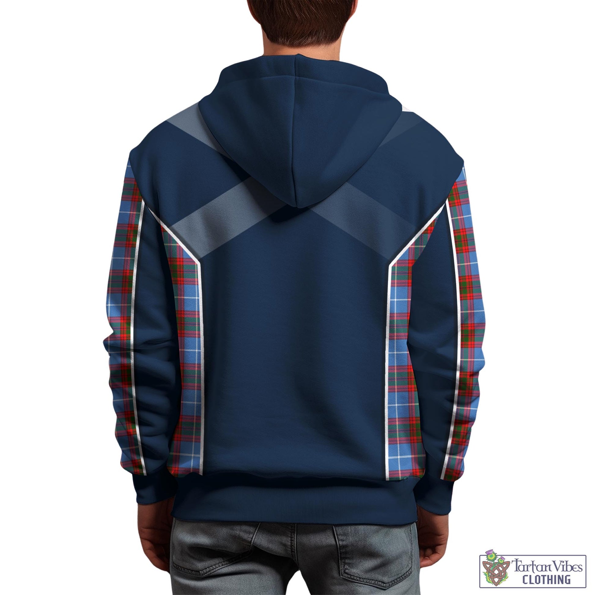 Tartan Vibes Clothing Congilton Tartan Hoodie with Family Crest and Lion Rampant Vibes Sport Style