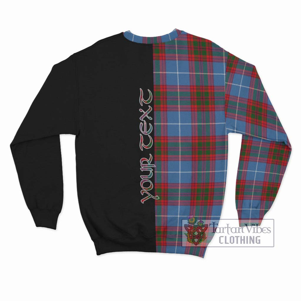 Congilton Tartan Sweatshirt with Family Crest and Half Of Me Style - Tartan Vibes Clothing
