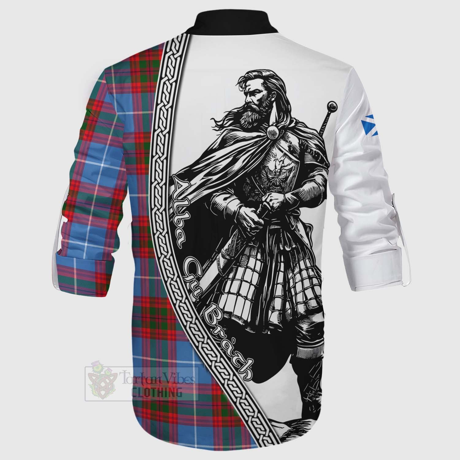 Congilton Tartan Clan Crest Ghillie Kilt Shirt with Highlander Warrior Celtic Style - Tartan Vibes Clothing