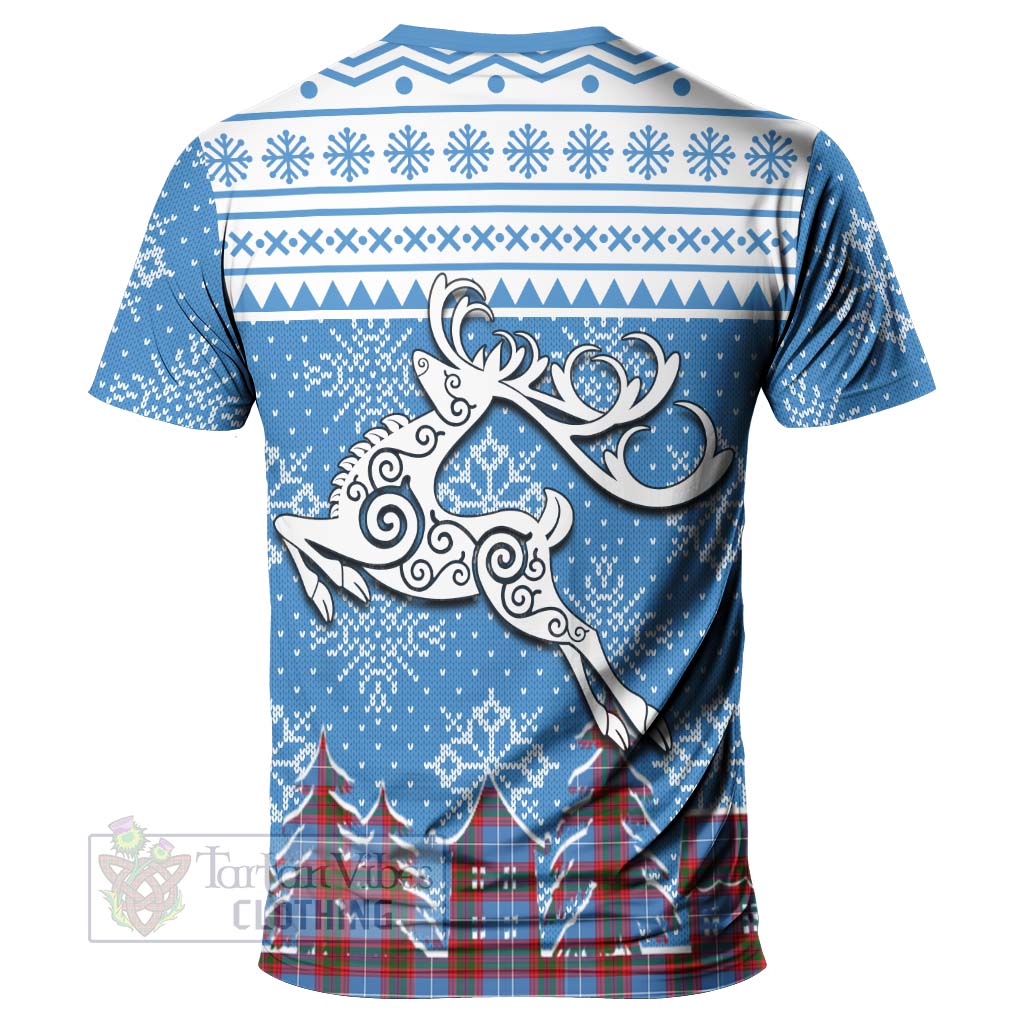 Congilton Clan Christmas T-Shirt Celtic Reindeer Style - Tartan Vibes Clothing