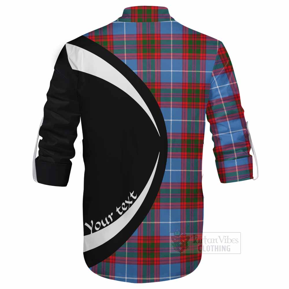 Congilton Tartan Ghillie Kilt Shirt with Family Crest Circle Style - Tartan Vibes Clothing
