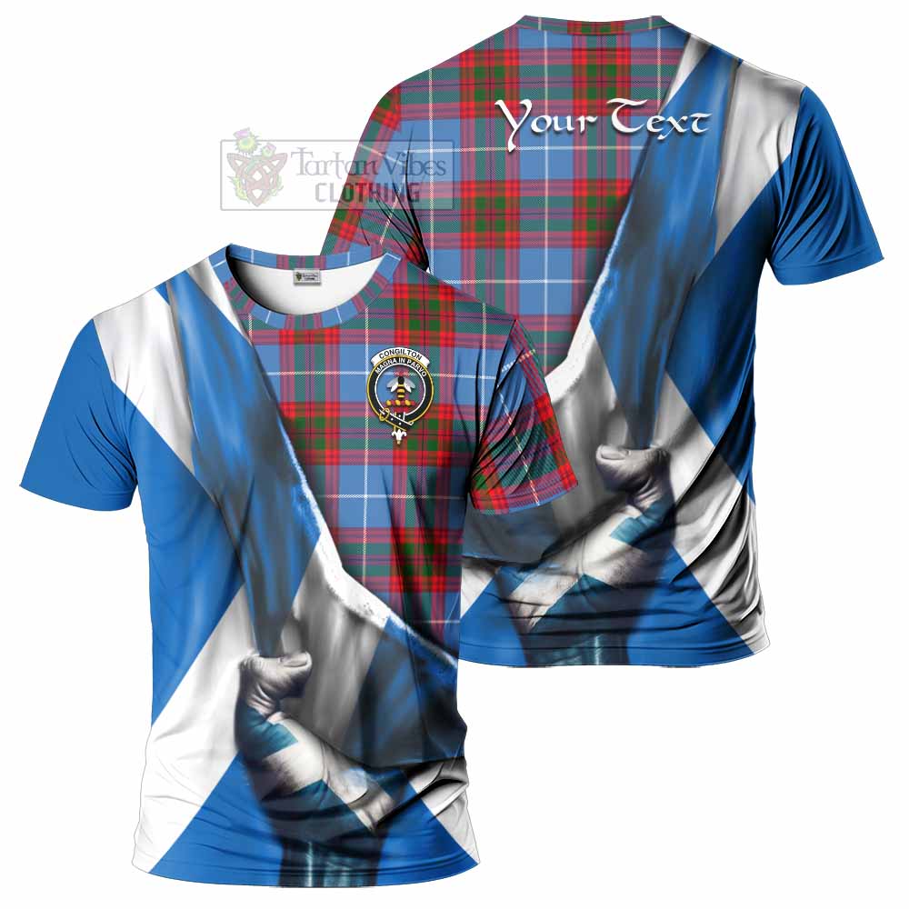 Congilton Tartan T-Shirt with Family Crest Scotland Patriotic Style - Tartan Vibes Clothing