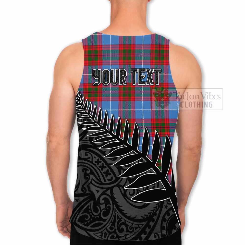 Congilton Crest Tartan Men's Tank Top with New Zealand Silver Fern Half Style - Tartan Vibes Clothing