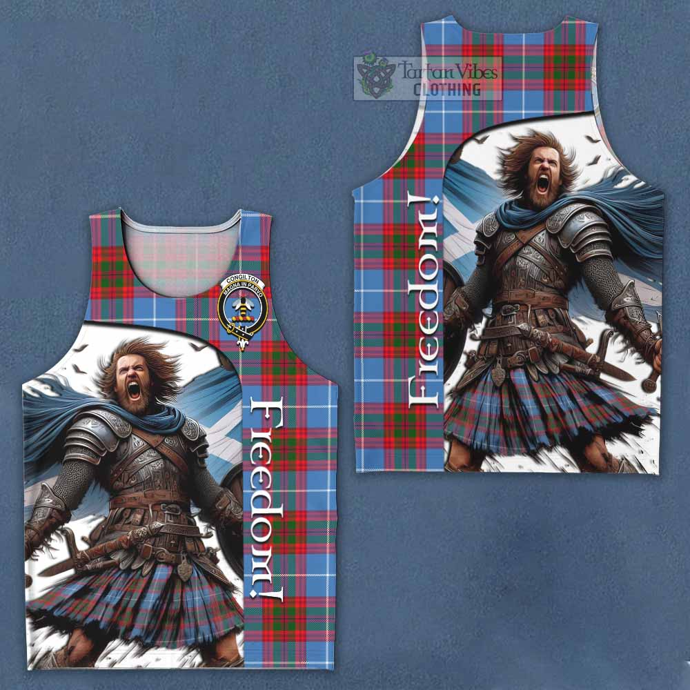Congilton Crest Tartan Men's Tank Top Inspired by the Freedom of Scottish Warrior - Tartan Vibes Clothing