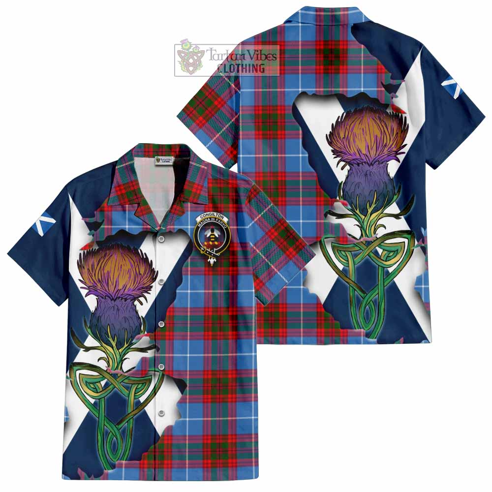 Congilton Tartan Family Crest Hawaiian Shirt Scottish Thistle Celtic Inspired - Tartan Vibes Clothing