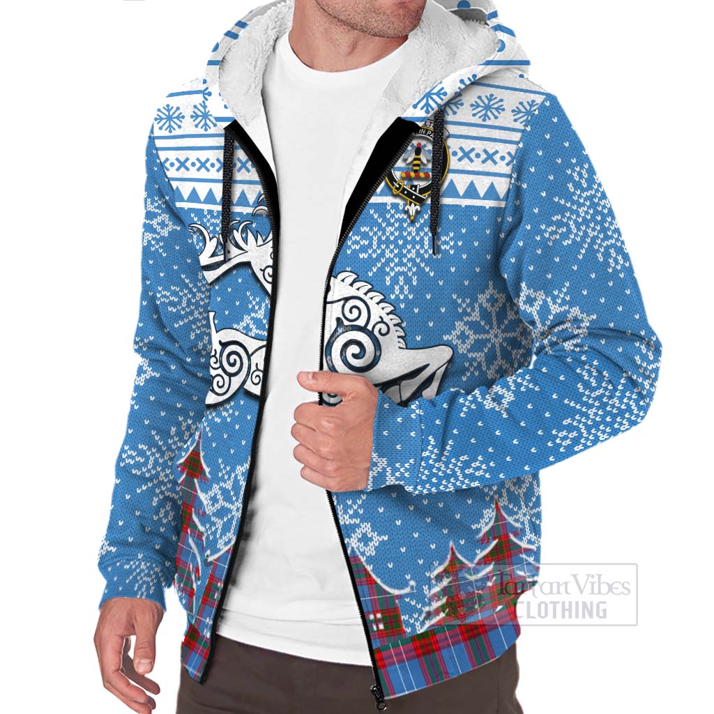 Congilton Clan Christmas Sherpa Hoodie Celtic Reindeer Style Unisex - Tartan Vibes Clothing