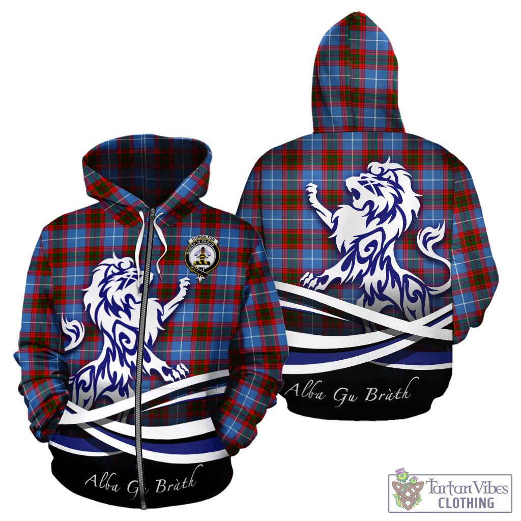 Congilton Tartan Hoodie with Alba Gu Brath Regal Lion Emblem - Tartan Vibes Clothing