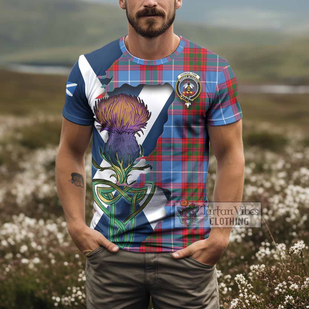 Congilton Tartan Family Crest T-Shirt Scottish Thistle Celtic Inspired - Tartan Vibes Clothing