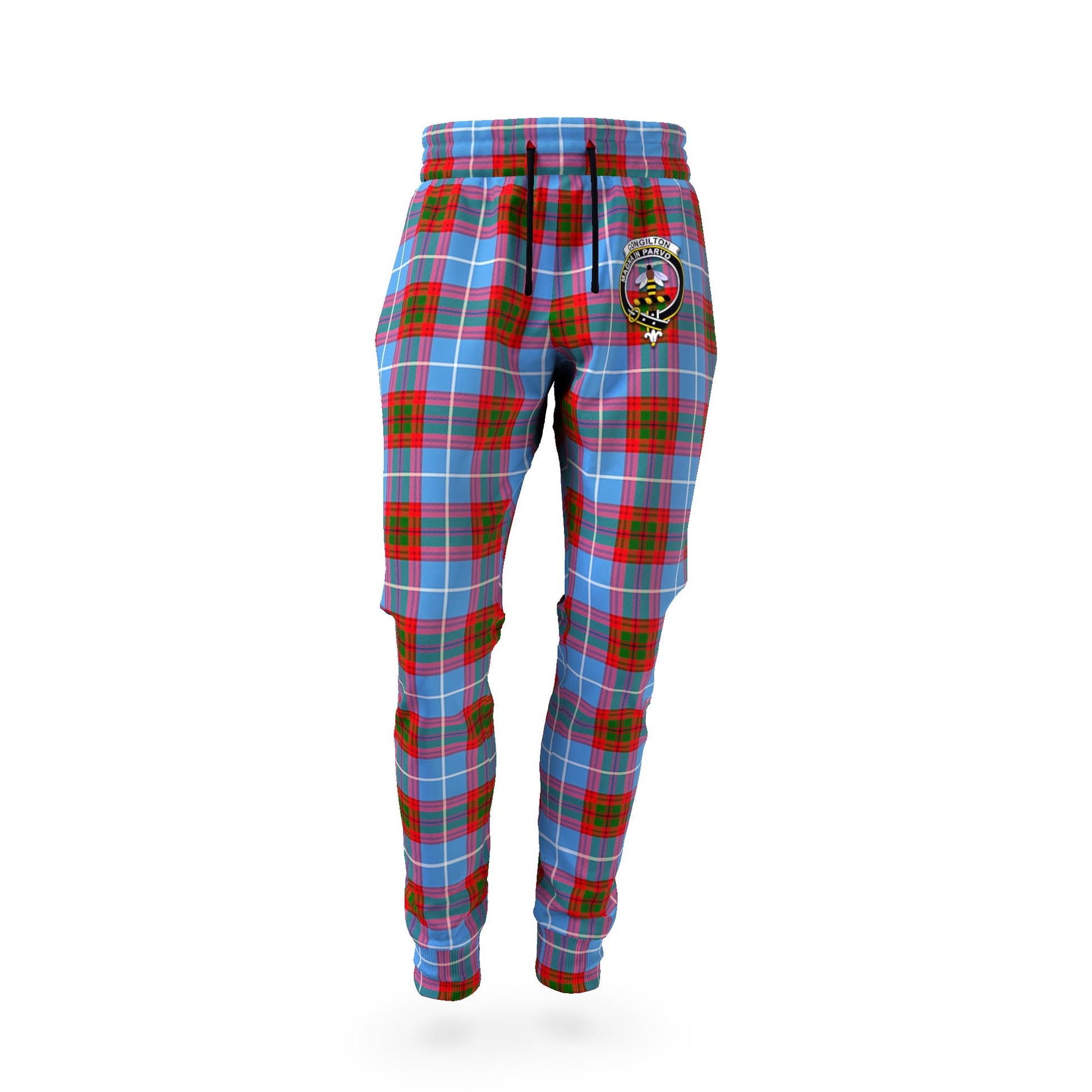 Congilton Tartan Joggers Pants with Family Crest - Tartan Vibes Clothing