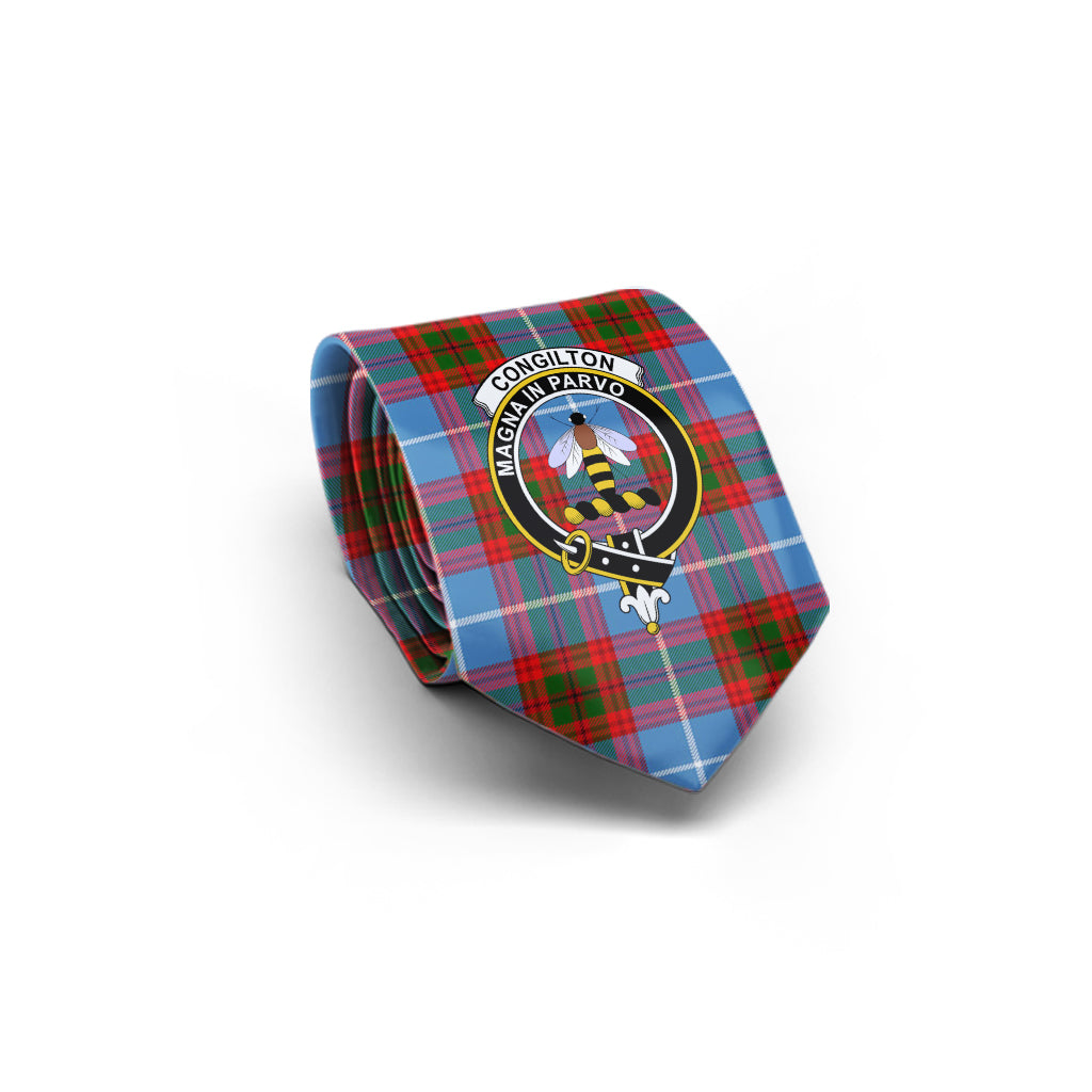 Congilton Tartan Classic Necktie with Family Crest - Tartan Vibes Clothing
