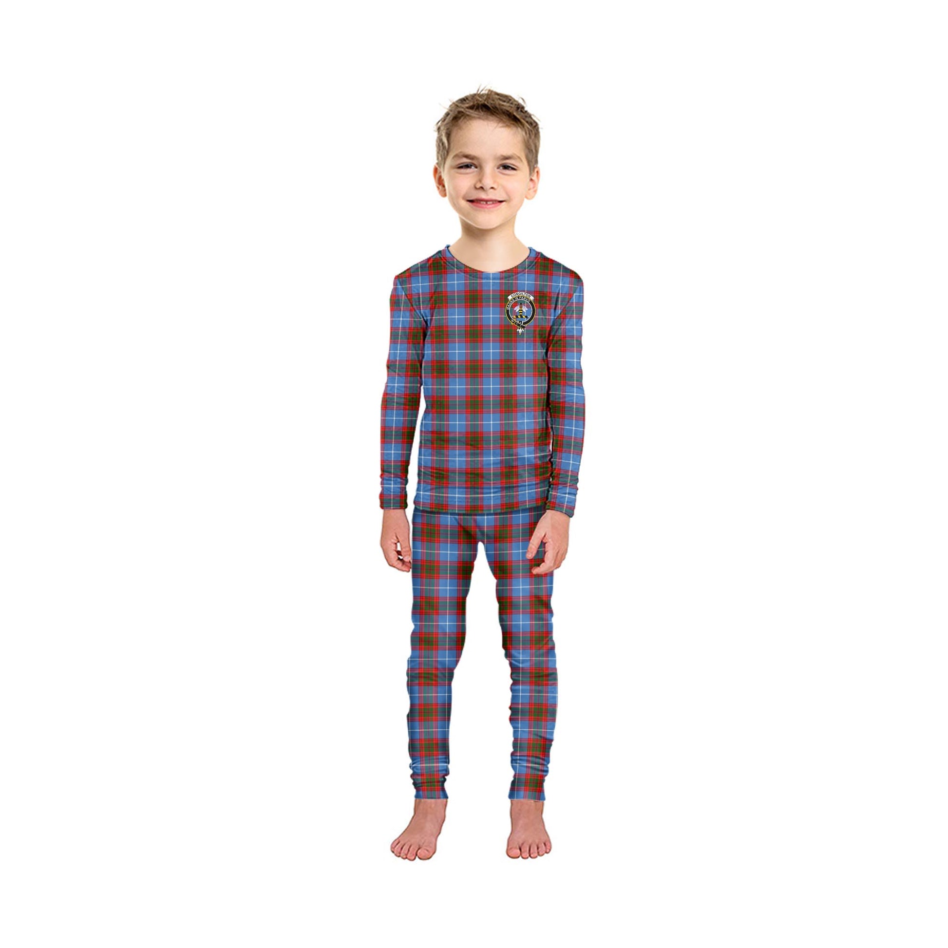 Congilton Tartan Pajamas Family Set with Family Crest - Tartan Vibes Clothing